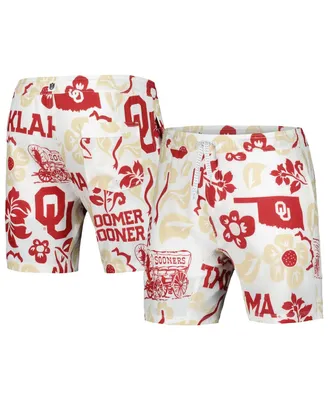 Men's Wes & Willy White Oklahoma Sooners Tech Swimming Trunks