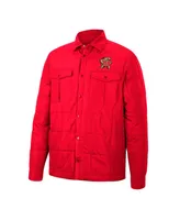 Men's Colosseum Red Maryland Terrapins Detonate Quilted Full-Snap Jacket