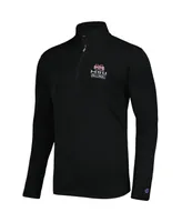 Men's Champion Black Mississippi State Bulldogs Textured Quarter-Zip Jacket