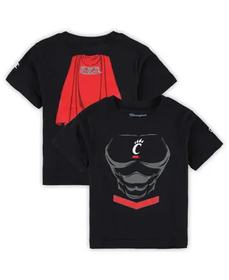 Toddler Boys and Girls Champion Black Cincinnati Bearcats Super Hero T-shirt