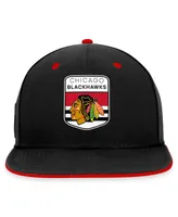 Men's Fanatics Black Chicago Blackhawks Nhl Draft Snapback Hat