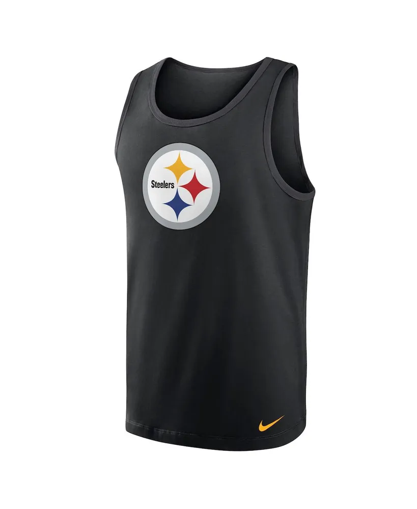 Men's Nike Black Pittsburgh Steelers Tri-Blend Tank Top