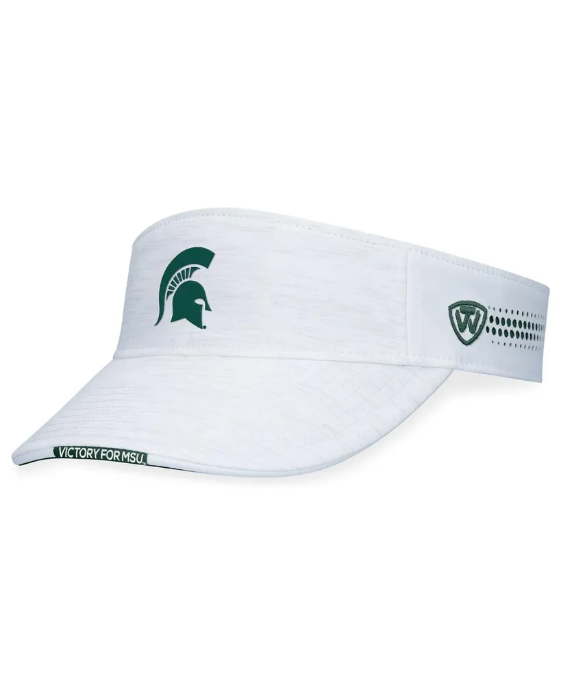 Men's Top of the World White Michigan State Spartans Flare Adjustable Visor