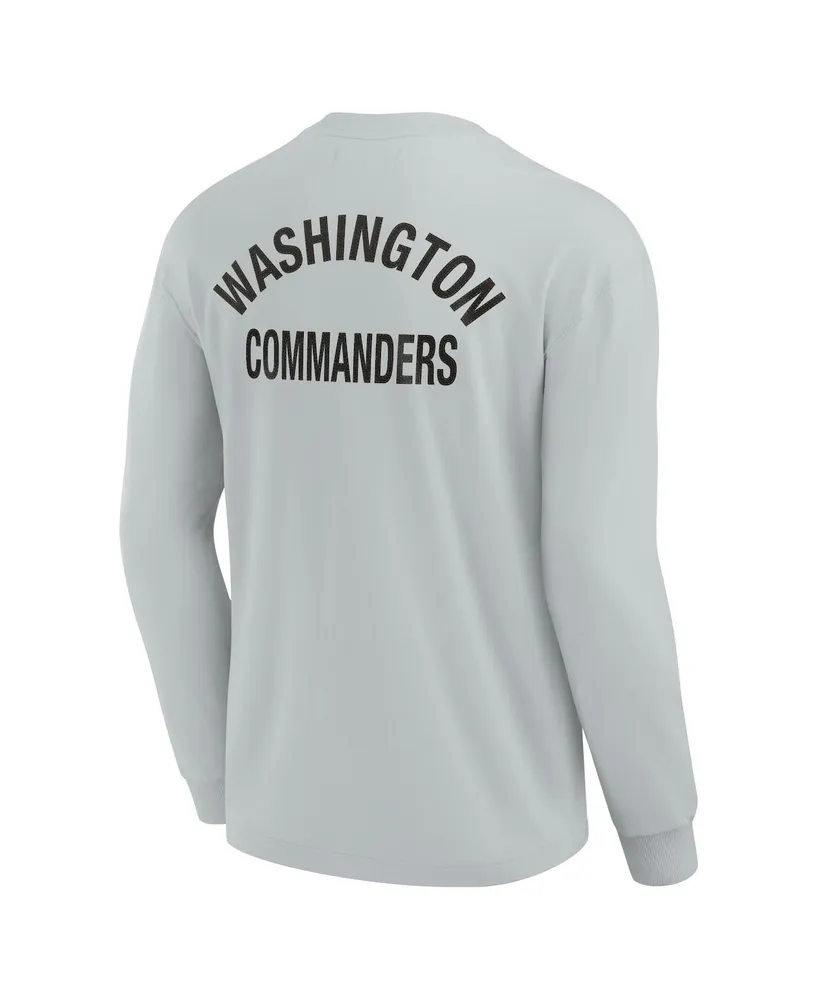 Men's and Women's Fanatics Signature Gray Washington Commanders Super Soft Long Sleeve T-shirt