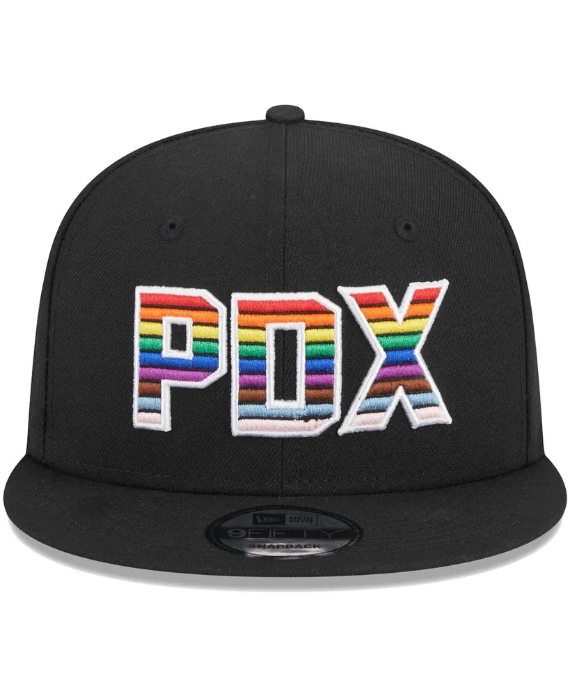 Men's New Era Black Portland Timbers Pride 9FIFTY Snapback Hat