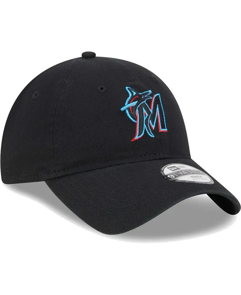 Little Boys and Girls New Era Black Miami Marlins Team 9TWENTY Adjustable Hat