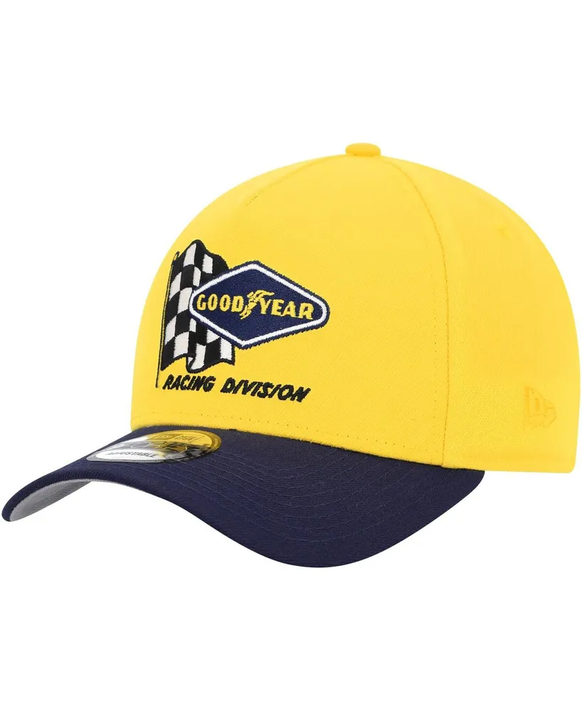 Men's New Era Yellow, Blue Nascar 9FORTY A-Frame Trucker Snapback Hat