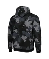 Men's The Wild Collective Black New Orleans Saints Camo Pullover Hoodie