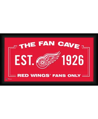 Detroit Red Wings Framed 10" x 20" Fan Cave Collage