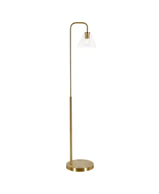 Hudson & Canal Henderson 62" Glass Shade Arc Floor Lamp