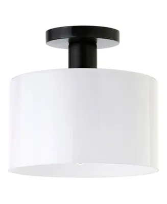 Hudson & Canal Henri 10" Glass Shade Wide Semi Flush Mount