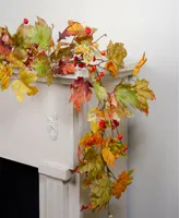 5' x 6" Leaves and Berries Artificial Thanksgiving Garland - Unlit