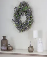 Purple Mini Berry Artificial Thanksgiving Wreath 22" Unlit
