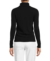 Lands' End Petite Cashmere Turtleneck Sweater