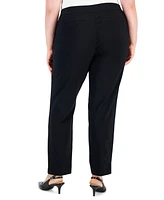 Jm Collection Plus High Rise Pull-On Straight Leg Pants, Created for Macy's