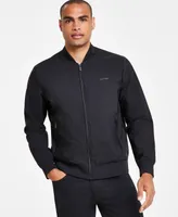 Calvin Klein Men's Logo-Print Matte Bomber Jacket