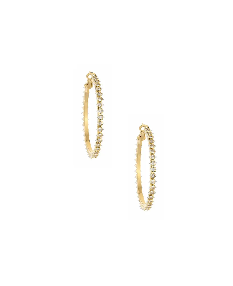 Ettika Spotlight 18K Gold Plated Hoop Earrings