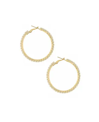 Ettika Spotlight 18K Gold Plated Hoop Earrings
