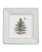 Spode Christmas Tree Polka Dot Square Platter