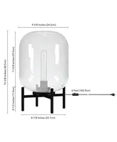 Hudson & Canal Edison 15.38" Glass Shade Tall Table Lamp