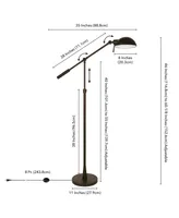 Hudson & Canal Dexter 61" Metal Shade Height Adjustable and Tilting Floor Lamp