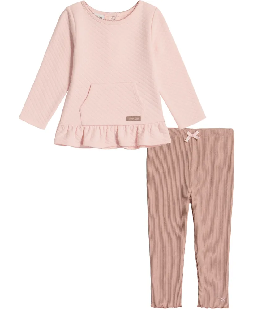 Calvin Klein Little Girl's 2-Piece Logo Tunic & Leggings Set