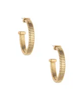 Ettika Your Essential Flex Snake Chain 18K Gold Plated Hoop Earrings
