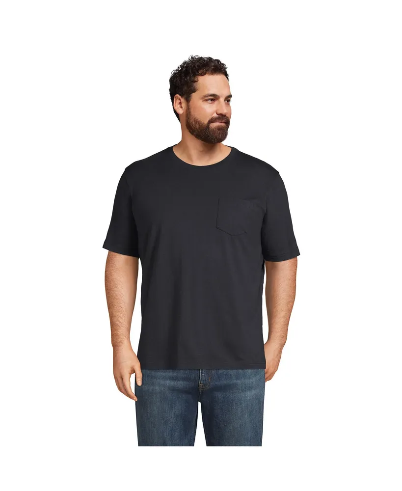 Lands' End Big & Tall Super-t Short Sleeve T-Shirt with Pocket