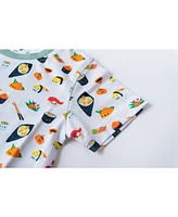 Earth Baby Outfitters Boys or Girls Printed Short Sleeved Pajamas, 2 Piece Set