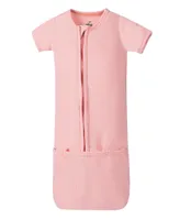 Earth Baby Outfitters Baby Girls Rayon from Bamboo Ribbed Convertible Sleep Gown