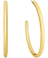 Michael Kors 14K Gold Plated Large Thin Hoop Earrings