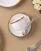 Noritake Charlotta Gold Set of 4 Saucers, Service For 4