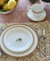 Noritake Charlotta Gold Set of 4 Dinner Plates, Service For 4