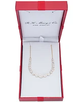 Diamond Graduated Cluster Statement Necklace (2 ct. t.w.) in 14k White Gold or 14k Yellow Gold, 17" + 2" extender