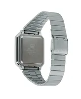 G-Shock Unisex Digital Silver-Tone Stainless Steel Watch 33.5mm, A120WE-1AVT