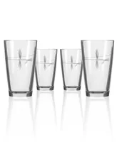 Rolf Glass Icy Pine Pint Glass 16oz - Set of 4 Glasses