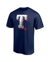 Men's Fanatics Navy Texas Rangers Red White and Team T-shirt