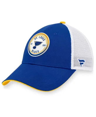 Men's Fanatics Blue, White St. Louis Blues Iconic Gradient Trucker Snapback Hat