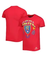 Men's Mitchell & Ness Red Real Salt Lake Serape T-shirt