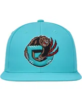 Men's Mitchell & Ness Turquoise Vancouver Grizzlies Hardwood Classics Mvp Team Ground 2.0 Fitted Hat