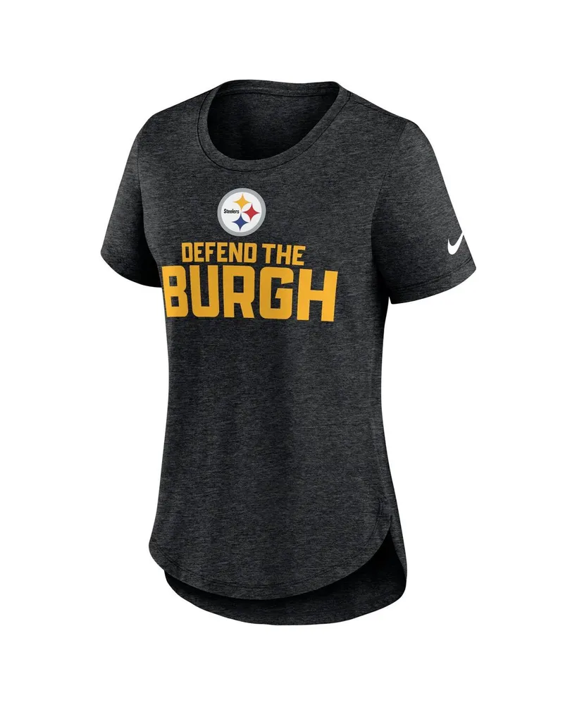 Women's Nike Heather Black Pittsburgh Steelers Local Fashion Tri-Blend T-shirt