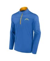 Men's Fanatics Powder Blue Los Angeles Chargers Defender Half-Zip Top