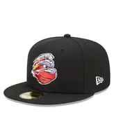 Men's New Era Black Winston-Salem Dash Marvel x Minor League 59FIFTY Fitted Hat