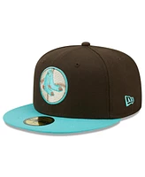 Men's New Era Brown, Mint Boston Red Sox Walnut Mint 59FIFTY Fitted Hat