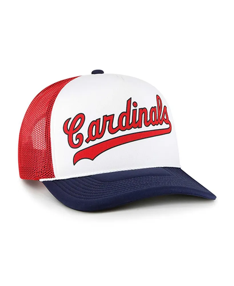 Men's '47 Brand White St. Louis Cardinals Foam Front Script Trucker Snapback Hat