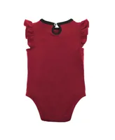 Girls Newborn and Infant Red, Heather Gray Arizona Diamondbacks Little Fan Two-Pack Bodysuit Set