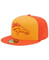 Men's New Era Orange Denver Broncos Tri-Tone 59FIFTY Fitted Hat