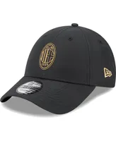 Men's New Era Black Ac Milan Black & Gold Pack 9FORTY Adjustable Hat