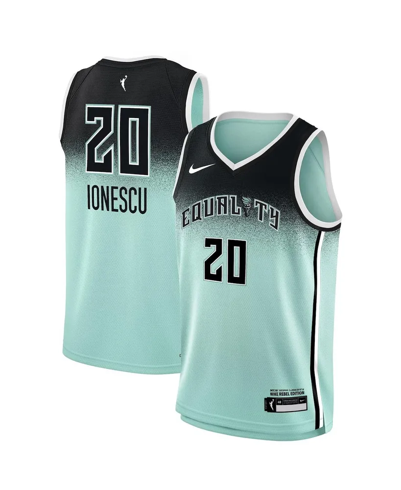 Big Boys and Girls Nike Sabrina Ionescu Mint New York Liberty 2023 Rebel Edition Victory Player Jersey