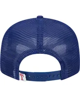 Men's New Era Royal Texas Rangers Team Color Trucker 9FIFTY Snapback Hat